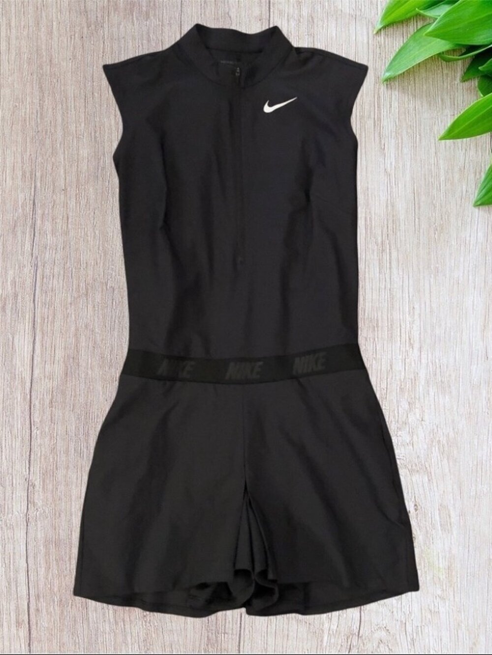 Nike Golf Stretch Woven Dri-FIT Romper Black Size Medium - Picture 2 of 6